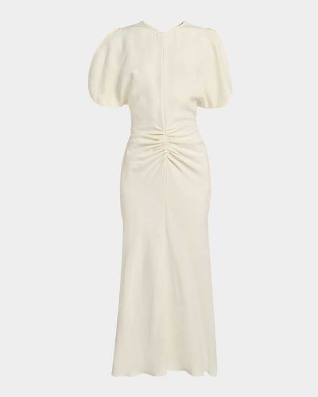 Gathered Waist Midi Dress